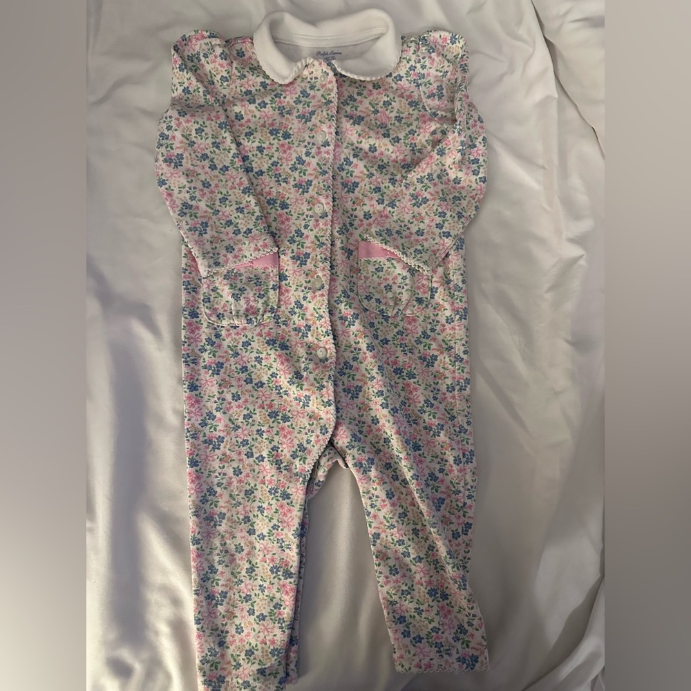 Ralph Lauren Floral Baby Girl Onesie